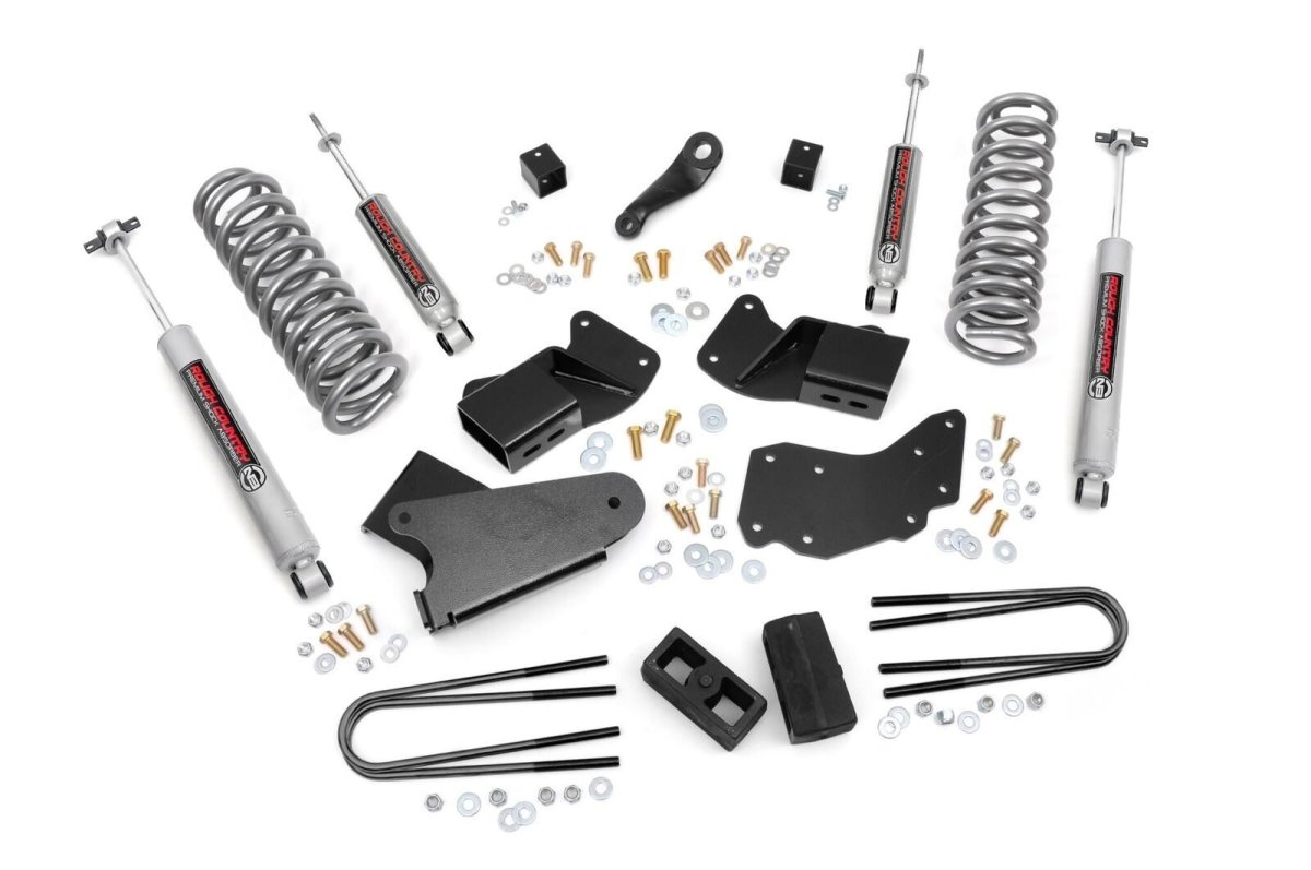 Ford Ranger Suspension Lift Kit - Front + Rear - Rough Country - 4 Inch, Rough Country, N3 shocks - '83-'97